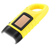 Simpeak Linterna LED, LED Linterna de Mano Resistente al Agua con Cargador Solar Linterna Dinamo para Ciclismo,Camping - Amarillo