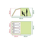 Coleman Coastline 4 Deluxe Tienda de campaña Túnel para Camping