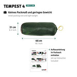 Wechsel Tents Tienda túnel Tempest 4 ZG - 4 Personas, Alta Resistencia al Viento y a la Lluvia, Interior Grande (3 Estaciones)