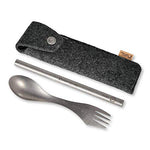 Light My Fire Cubierto Camping - Spork Titanium + Pajita Reutilizable + Estuche