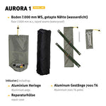 Wechsel Tents Aurora 1 - Travel Line - Tienda Túnel para 1 Persona, Columna de Agua de 5.000mm