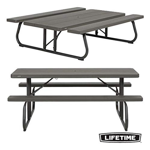 MESA LIFETIME 183 x 76 EN POLIETILENO COMPLETA PATAS PLEGABLES