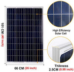 Placa Solar 100W Polykristallin 12V Módulo solar con Controlador para casas jardines caravanas bombas