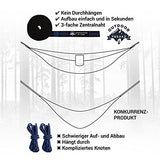 Hamaca exterior Outdoor Freakz, hasta 300 kg, 300 x 200 cm + mosquetón y cinturón para grandes pesos, ideal para senderismo, camping y supervivencia, verde, 300 x 200 cm