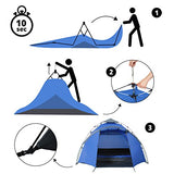 Lumaland Tienda de campaña Familiar Light Pop Up 3 Personas Camping Acampada Festival 220 x 220 x 130 cm Azul