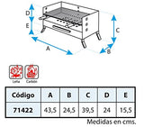 IMEX EL ZORRO Barbacoa Sobremesa con Parrilla, Negro, 43.5x24.5x39.5 cm, 71422.0