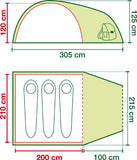 Coleman Namiot Crestline - Tienda Iglú (3 personas)