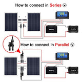 Placa Solar 100W Polykristallin 12V Módulo solar con Controlador para casas jardines caravanas bombas