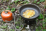 Boundless Voyage Plato de titanio con mango plegable ultraligero para camping, picnic, sartén de titanio Ti15144B