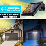 Kit Placa Solar y Lámpara Led Para Exterior, MPJ Lámpara Solar 56 Led Para Exteriores Con Detector De Movimiento, Resistente Al Agua Ip65, Ángulo De Iluminación De 120°, Lámpara Solar De Pared Para Con Cable De 16ft