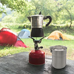 Taza de titanio para acampar al aire libre con bolsa para acampar, aire libre