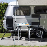 Campart CH-0662 – Silla de camping Napoli, acolchada, textilene, color gris oscuro