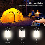 Lámpara Camping Recargable, Blukar Linterna Camping - 3000K Luz Blanca Cálida, Brillo Ajustable 3 Modos de Luz, 10H+ Tiempo de Ejecución, Impermeable Luces Emergencia para Camping/Senderismo (1 pack)