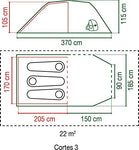 Coleman Cortes 3 - Tienda Túnel (3 personas)