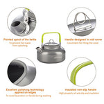 Overmont 0,8 L Hervidor de Agua portátil Tetera Cafetera Outdoor Kettle de Aluminio para Camping Exterior Picnic Senderismo