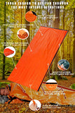 Saco de Emergencia Dormir,Aislamiento Térmico, Exterior Brillante Naranja Fácil de Localizar Portátil,para Acampar Supervivencia Al Aire Libre 2 Pack