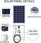 Kit Solar 25W 12V: 1 Panel Solar 25W + 2 Cables de Extensión SAE + Controlador 10A con Conectores SAE para Cargar 12V Caravana