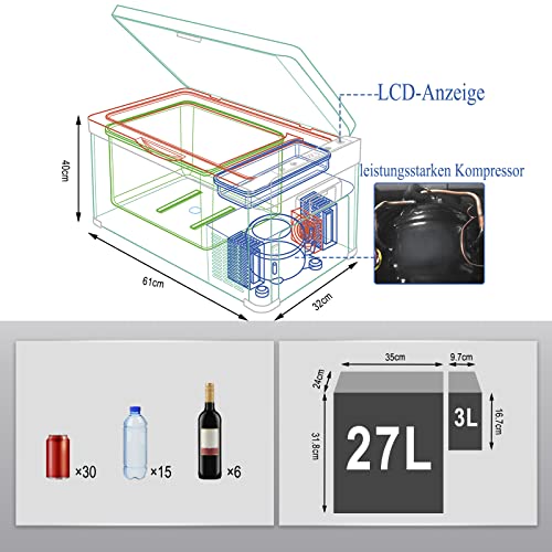 WOLTU AC/DC Nevera de Compresor Congelador Portátil Frío Nevera Portát –  Nosvamosdecamping
