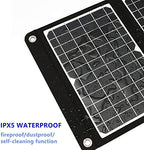 Placa Solar Cargador Portátil 30W 3 Puertos USB Cargador Panel Solar ETFE Impermeable QC 3,0 PD18W para Camping Móviles Tablets y Otros USB Dispositivos Digitales