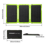 Cargador Solar Portátil de 30w, Impermeable, Power Bank Compatible con 2 Puertos USB para Dispositivos USB Recargables, Teléfonos, Cámara, Tablet etc.