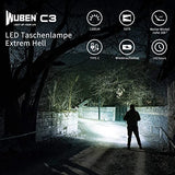 WUBEN C3 USB C 1200 lúmenes Linterna LED Recargable e Impermeable