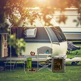 Relaxdays Armario Cocina Camping Plegable Portátil de aluminio