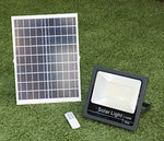 Kit de Placa Solar ELEDCO120W Exterior Con Mando a Distancia, Foco Con Placa Solar, Batería, Control Remoto, Autonomía 8-15 Horas, Luz Neutra 4000K