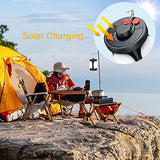 Olycism Lámpara Solar de Camping 4500 mAh Linterna de Camping USB Recargable 6 Modos SOS Resistente al agua y Recargable por USB Lámpara de Solar para Exteriores Lectura Emergencia