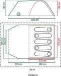 Coleman Cortes 5 Plus Tienda de campaña de túnel 5 plazas