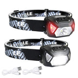 LE - Linterna Frontal LED Recargable 2000lux (2 Pack)