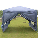 ISE Carpa de Jardín de 3 x 3 m Plegable, Cenador Robusto Impermeable, Garden Tent Resistente al Agua con 4 Paredes Laterales para Reception, Fiesta, Camping, Festival, Cerveza, Gris, ZP3001