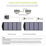 Placa solar plegable de 120 W, ALLPOWERS Cargador Solar Plegable Panel Solar Portátil Celda solar de EE. UU. Con salida MC-4, CC y USB para camping Exterior RV Emergencia Central eléctrica portátil