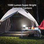 Lepro Linterna de Cámping 1500 lúmenes, Lámpara de Cámping con Pilas, Luz de Cámping 4 Modos de iluminación, Impermeable IPX4, Farol de Cámping para Cortes de Energía, Senderismo, Emergencia, Pesca