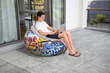 BESTWAY 75075 - Sillón Hinchable de camping niños juvenil Graffiti