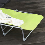 Outsunny Tumbona Plegable y Reclinable de Jardín con Reposacabezas y Respaldo Ajustable en 5 Niveles Tela de Textilene Transpirable 182x56x24,5 cm Verde