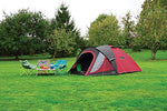 Coleman Blackout für 4 Personen Tienda de campaña, Unisex Adulto, Rojo-Gris, 340x260x140 cm