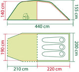 Coleman Coastline Plus - Tienda Túnel (3 personas)