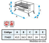 IMEX EL ZORRO Barbacoa Sobremesa con Parrilla Cincada, Negro, 43.5x24.5x39.5 cm, 71421.0