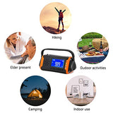 Radio de Emergencia Manivela FM AM, Generacion Solar Portátil Multifunción Al Aire Libre Novedad Radio con Pantalla LCD + 4000mAh como Power Bank / Linterna LED / Reproducción de música AUX