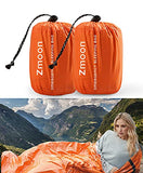 Saco de Emergencia Dormir,Aislamiento Térmico, Exterior Brillante Naranja Fácil de Localizar Portátil,para Acampar Supervivencia Al Aire Libre 2 Pack