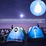 Farol de acampada, bombilla de luz LED con colgador, recargable por USB 60W 5000 lúmenes 5 niveles regulables, luz portátil para trabajar y para exteriores camping