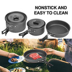 Qiterr 【𝐏𝐚𝐬𝐜𝐮𝐚】 BBQ Outdoor Camping Set para Utensilios de Cocina BBQ Set Camping BBQ Camping para 2-3 Personas