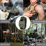 Pulsera Paracord Supervivencia, Achort Hombres Mujeres Supervivencia Pulsera con Flint + Brújula + Termómetro + Silbato+ Cuchillo para Caminatas en Canchas de Camping u Otras Actividades al Aire Libre