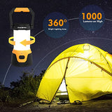 EverBrite Linterna de Camping, Farol LED Ultrabrillante Portátil, Luz de Camping Recargable,1000lm,USB-C, Banco de Energía de 4400mAh, Linterna Electrónica para Exteriores