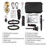 Kit de Supervivencia 13 en 1 Paquete de Supervivencia de Bolsa de Herramientas con Manta de Emergencia y Multifuncional Bolsa de Supervivencia de Emergencia para Viajar Caminar Acampar al Aire