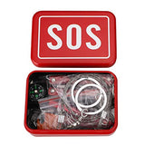 Gearmax® Kits de Supervivencia SOS Emergency Box Autoayuda al Aire Libre Deporte Camping Senderismo Herramientas Kits de Supervivencia Survival Set para Viajes