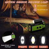 Radio solar AM/FM con manivela portátil, USB, batería recargable de 4000 mAh y manivela dinamo para camping, viajes (verde)