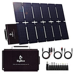 Placa Solar 100W, Cargador Solar Plegable con PD 60W Tipo-C, USB Puertos y 19V DC Salida para Generador Portátil, Teléfono Celular o Batería, Carga Rápida