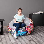 BESTWAY 75075 - Sillón Hinchable de camping niños juvenil Graffiti