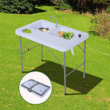 Outsunny - Fregadero Portatil para Camping (101 x 66 x 81cm)